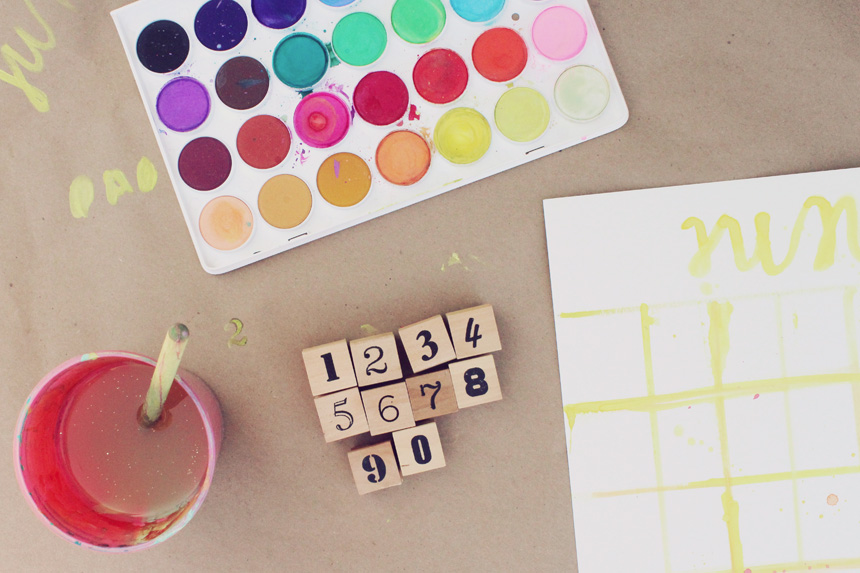 DIY Watercolor Calendar | Ann-Marie Loves Paper